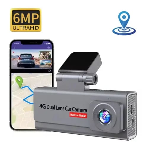 داش كام وكاميرا مراقبة 4G بعدستين أمامية وخلفية مع GPS ومراقبة عن بُعد 24/7