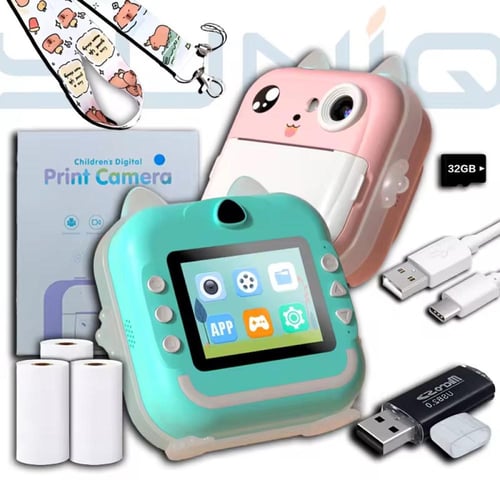 كاميرا للاطفال طباعة فورية حرارية بدون حبر وبميزات...