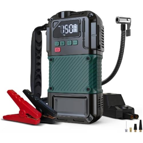 بطارية اشتراك سيارة ومنفاخ هوا كفرات