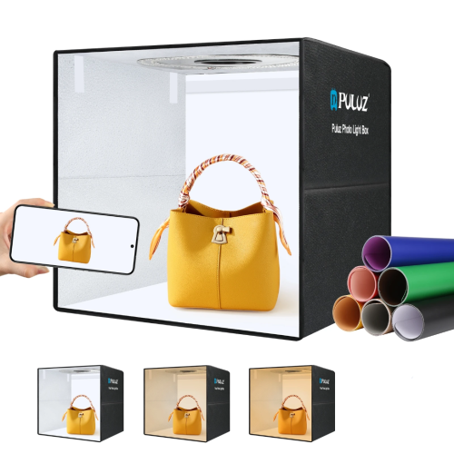 صندوق تصوير احترافي بإضاءة LED وخلفيات متعددة – Pu...