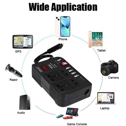 محول كهرباء من سيارة بقوة 300 واط