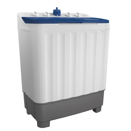 هيتاشي غسالة حوضين تحميل علوي - 8 كغ - أزرق وأبيض...