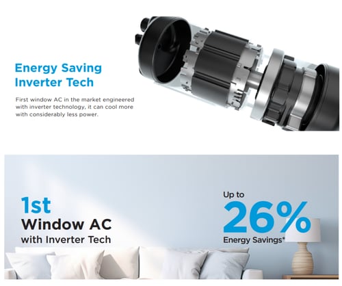 ميديا مكيف شباك 18000 حار بارد - انفرتر - أبيض - W...