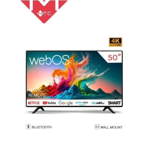 MTC شاشة تلفزيون 50 بوصة سمارت 4K LED - نظام ويب ا...