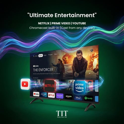 تي اي تي شاشة 55 بوصة 4K أندرويد غوغل - T55G324