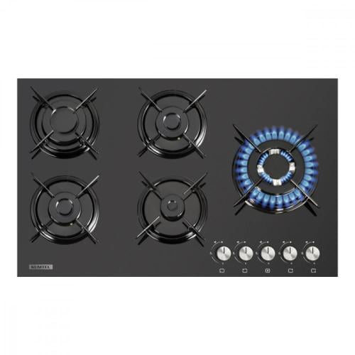 كومتيل سطح بلت ان غاز زجاج 5 شعلات - 90x50 سم - أس...