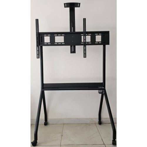 فيندو طاولة شاشة تلفزيون بعجلات سهلة الحركة ورف سف...