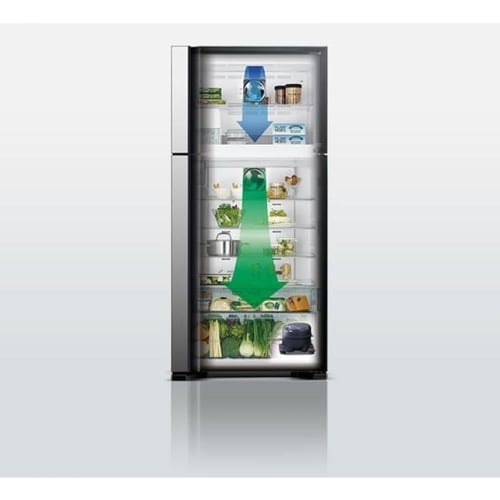 هيتاشي ثلاجة بابين تبريد بالبخار - 19.4 قدم مكعب -...