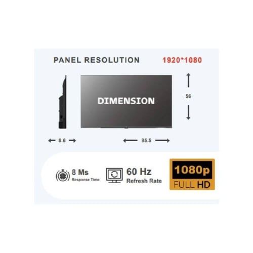 ام تي سي شاشة تلفزيون 43 بوصة - سمارت WebOS بدقة F...