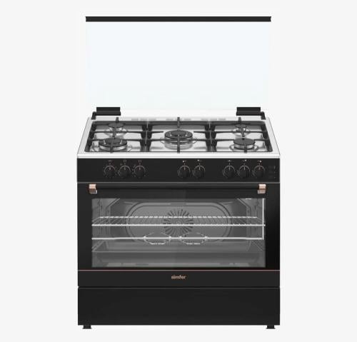 سيمفر فرن 5 عيون غاز 60x90 سم بمروحة - شبك ثقيل -...