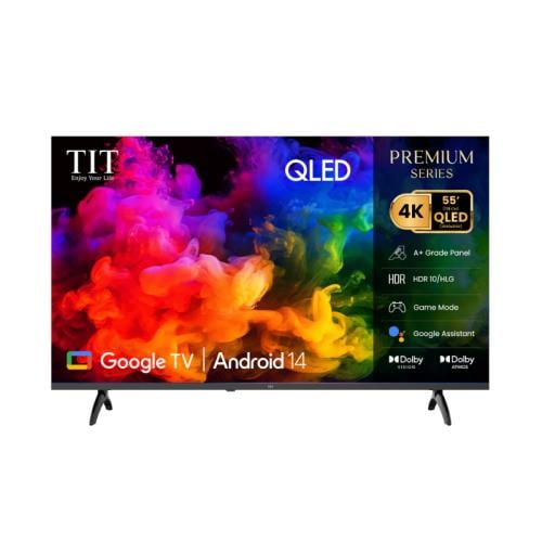 تي اي تي شاشة سمارت 55 بوصة - QLED - 4K UHD - بنظا...