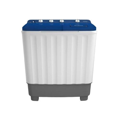 هيتاشي غسالة حوضين 12 كغ - تحميل علوي - أبيض وأزرق...