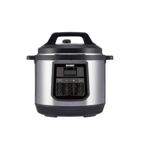 بيسك قدر ضغط 1200 واط - 8 ليتر - 20 برنامج - فضي -...