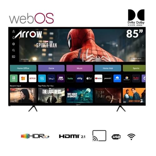 أرو شاشة تلفزيون 85 بوصة سمارت - UHD 4K - أسود - R...