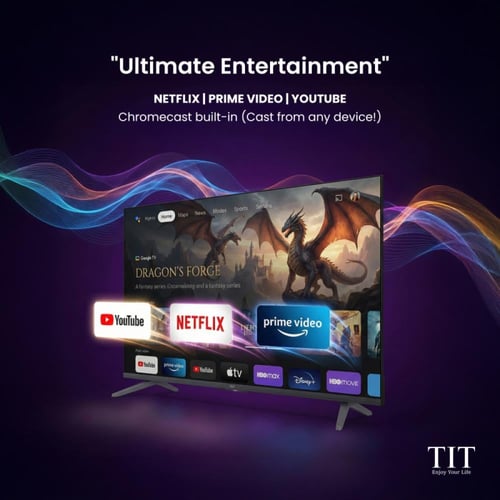 تي اي تي شاشة سمارت LED FHD أندرويد - 43 بوصة - أس...