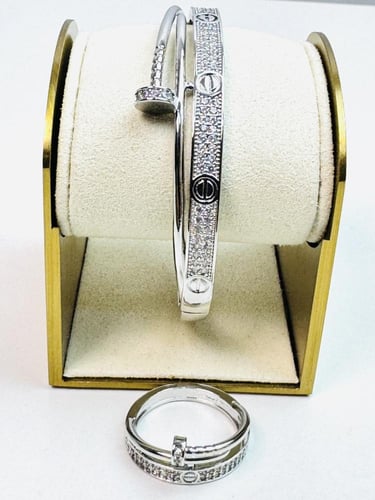 سوار وخاتم فضي مستوحى من كارتير