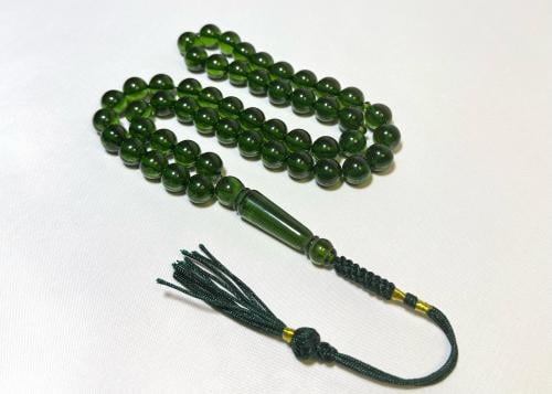 سبحة بكلايت كركوشة اخضر شفاف