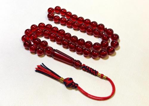 سبحة بكلايت كركوشة احمر شفاف