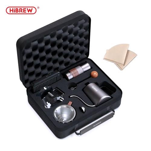 حقيبة أدوات تقطير القهوة اليدوية المتكاملة من هاي برو (HiBREW) - 8 قطع