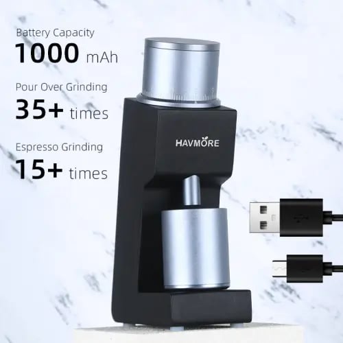 Portable Stainless Steel Coffee Bean Grinder - Man...