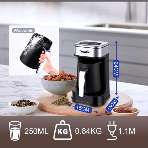 Turkish coffee machine Soniefer automatic 700 watts SF-3588 - rich foam and authentic flavor with one touch