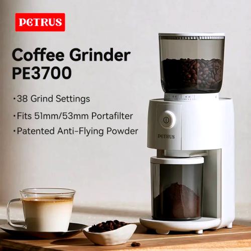 Petrus Coffee Grinder With 38 Precise Settings Conical Burr Grinder For Espresso/Drip/Pour Over/Cold Brew/French Press PE3700