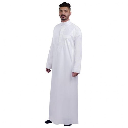 ثوب الاصيل صيفي ابيض ساده