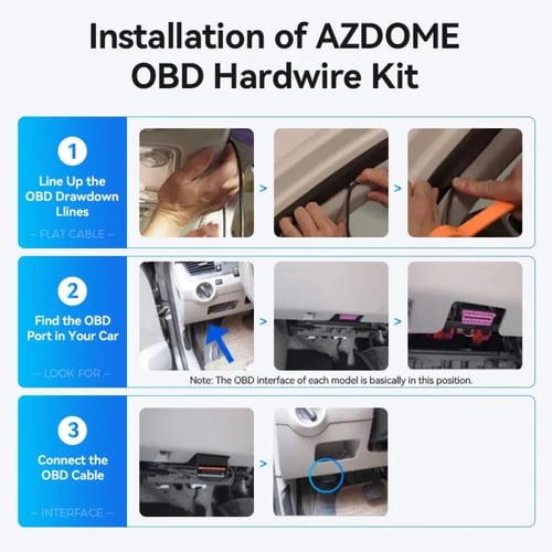 كيبل سلك OBD لداش كام ازدوم M300s, M550 MAX, M660