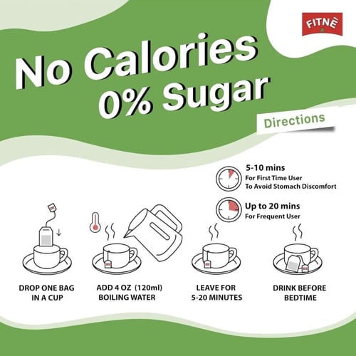 شاي عشبي بنكهة الشاي الأخضر والعسل والليمون | FITN...