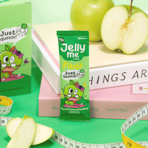 جيلي غني بالألياف بنكهة التفاح الأخضر والتوت الأسو...