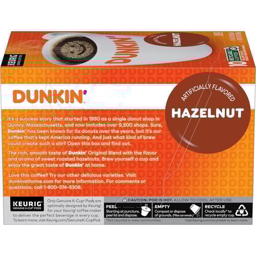 كبسولات قهوة دانكن بنكهة البندق | 10 كبسولات