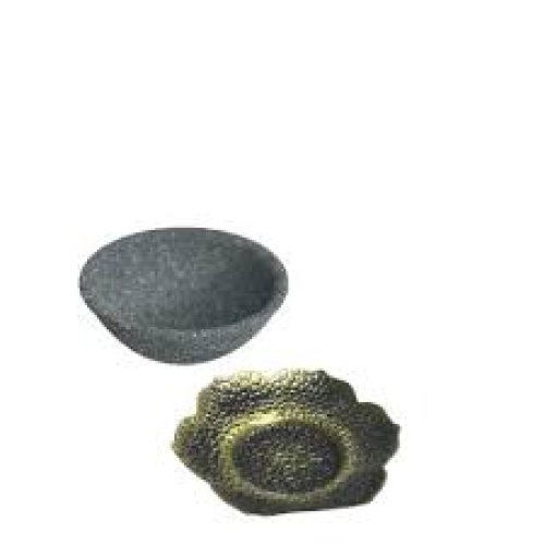 قمع فلتر يباني حجري مع صحن