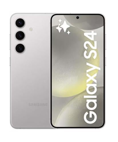 هاتف Galaxy S24 ثنائي الشريحة باللون الرمادي الرخا...
