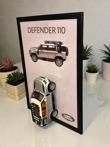 مجسم ديفندر حديد داخلها لوحة A3 بخار رصاصي