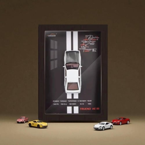 لوحة سيارة تويوتا ترينو AE86 ثلاثية الأبعاد