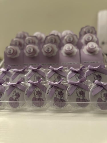 توزيعات لوشن لافندر + مرايا ميني حجم صغير حسب الطل...