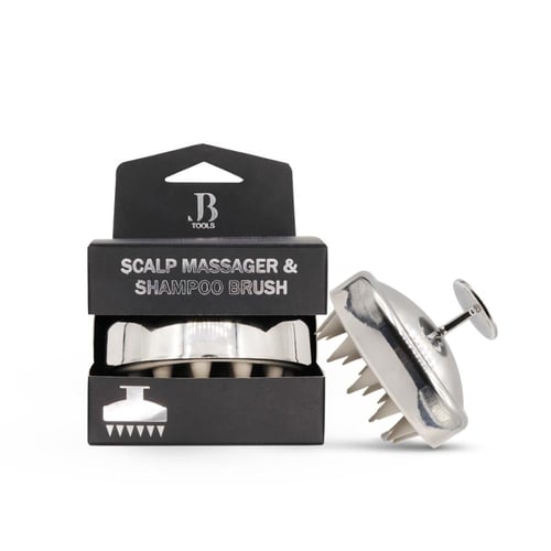 جي بي اورجانيك فرشاة وتدليك فروة الرأس فضي