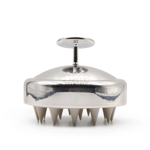 جي بي اورجانيك فرشاة وتدليك فروة الرأس فضي