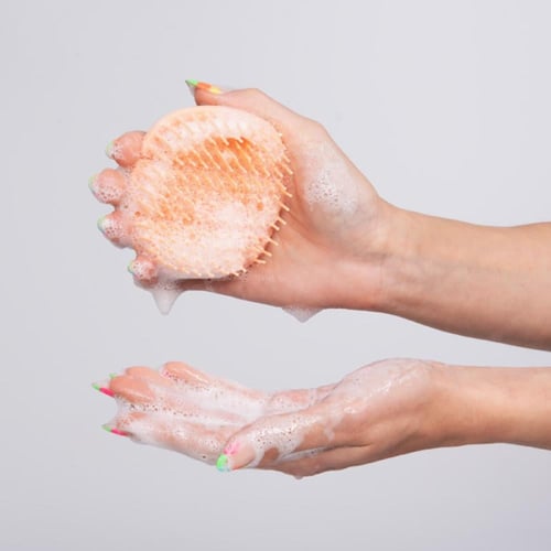 جي بي تولز فرشاة فرشاة فروة الرأس ثلاثية الطي برتق...