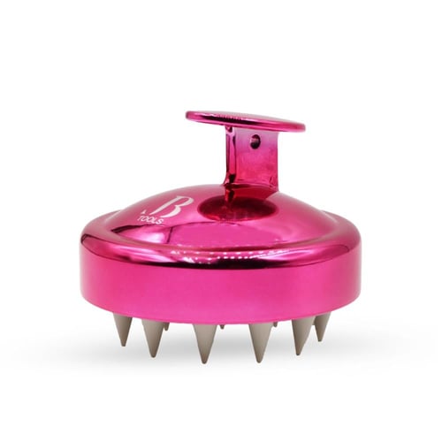 جي بي اورجانيك فرشاة وتدليك فروة الرأس وردي