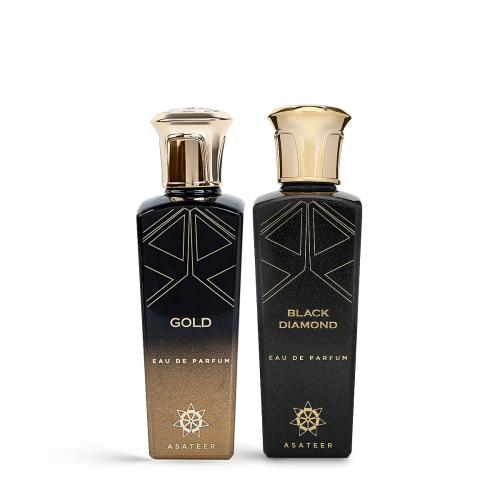 مجموعة غولد + عطر بلاك دايموند المركز- حبتين