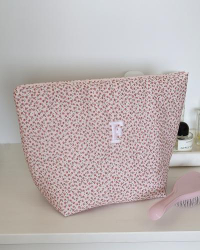 LIGHT PINK MINI FLORAL TRAVEL BAG