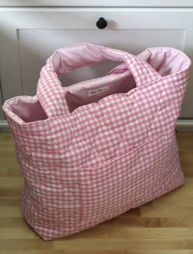 PINK GINGHAM TOTE BAG