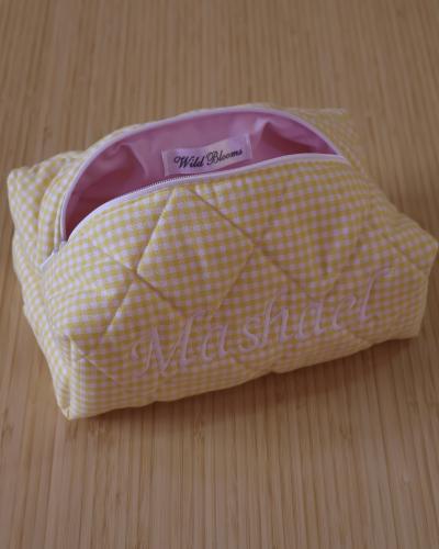 PERSONALIZED YELLOW GINGHAM