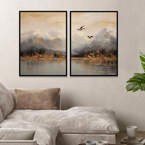 طقم لــوحات ثنائية بتصميم عصري