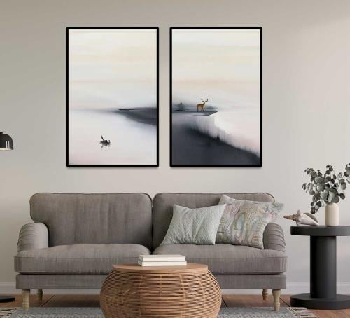 طقم لــوحات ثنائية بتصميم عصري