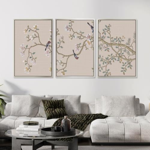 طقم من 3 لوحات ثلاثية بتصميم عصري