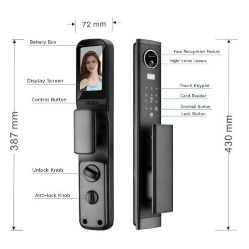 قفل باب ذكي ثلاثي الأبعاد