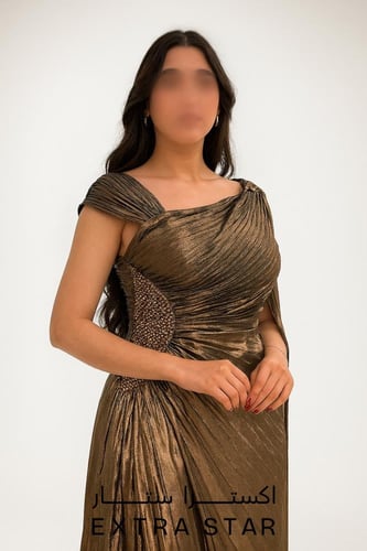 فستان سهره طويل بكريستال بلجمب