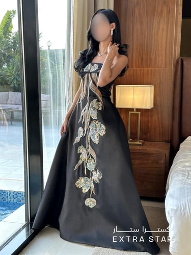 فستان سهرة تب مطرز